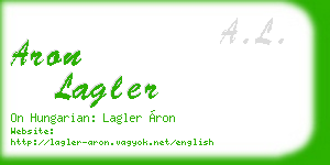 aron lagler business card
