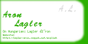 aron lagler business card